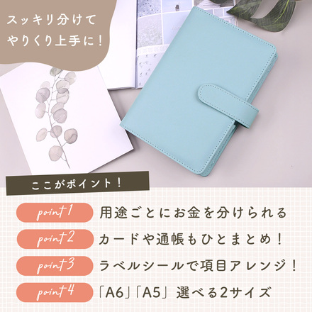 MILASIC 家計管理 ポーチ ブルー A6 TN-HOMP-BU-A6