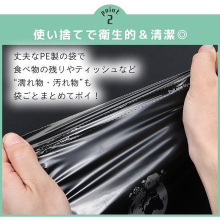 mitas ローラー式 車用ゴミポケット 袋計 40枚入り ブラック ブラック TN-RLTRP-BK-B