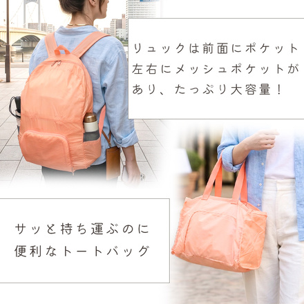 MILASIC 2way 折りたたみリュック ペールグリーン TN-2WFBP-PG