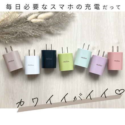 mitas ACアダプター 2.4A 2ポート USB 急速充電 本体+充電ケーブル【Aタイプ】 ER-UALY24-PK/JX-LMC3-WH ダスティピンク