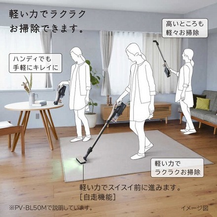 スティック型掃除機 ［サイクロン式 /コードレス］ ベージュ 日立 PV-BL50M-C