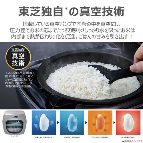 炊飯器 炎匠炊き 5.5合 グランブラック 東芝 RC-10HGX(K)