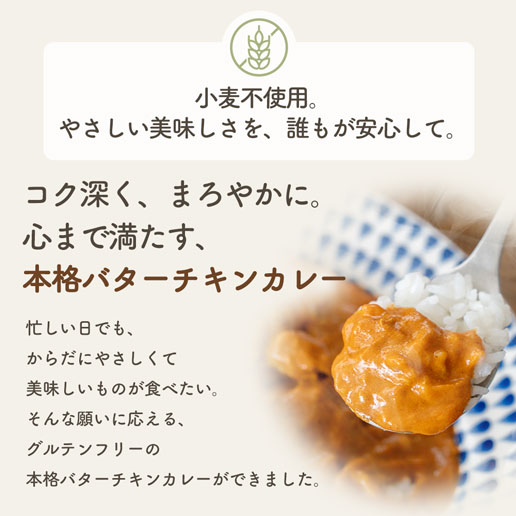 グルテンフリーバターチキンカレー 180g×3袋