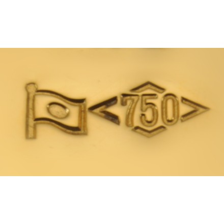 18金　干支絵馬根付　午　K18