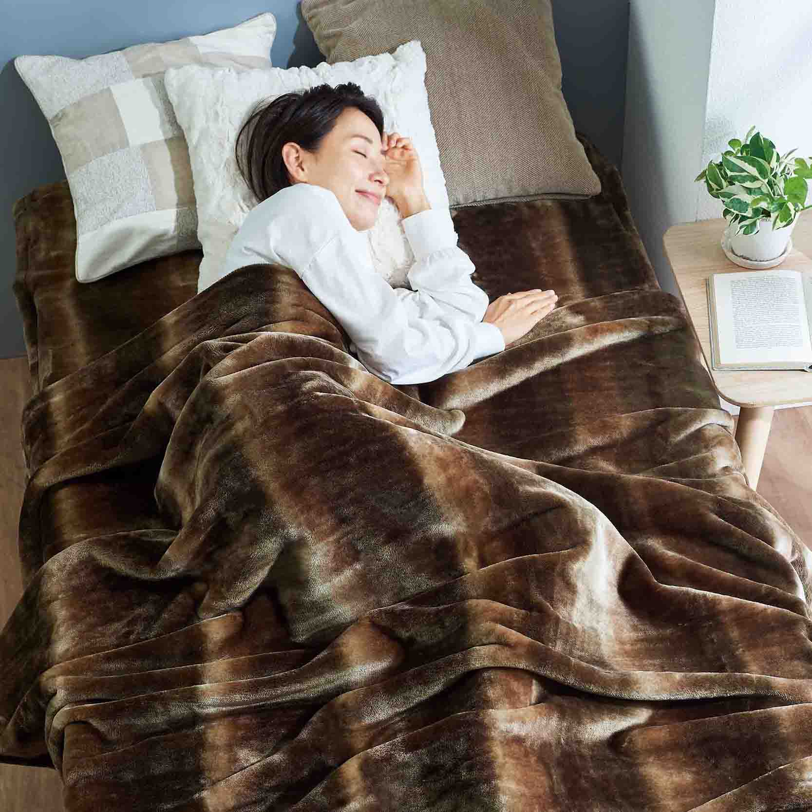 ディーブレス カルドニードノッテ3　敷き毛布Ｄ　オーロラブラウン