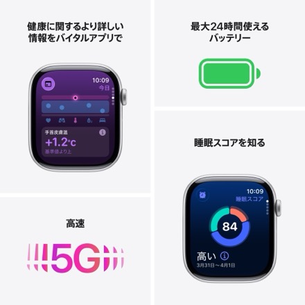 Apple Watch Series 11（GPS + Cellularモデル）- 46mmナチュラルチタニウムケースとナチュラルミラネーゼループ - M/L