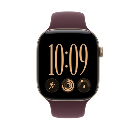 Apple 46mmケース用バーガンディスポーツバンド - S/M