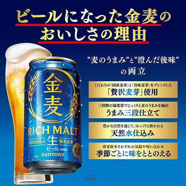 生ビール サントリー 金麦 350ml×2ケース/48本(048)『CSH』