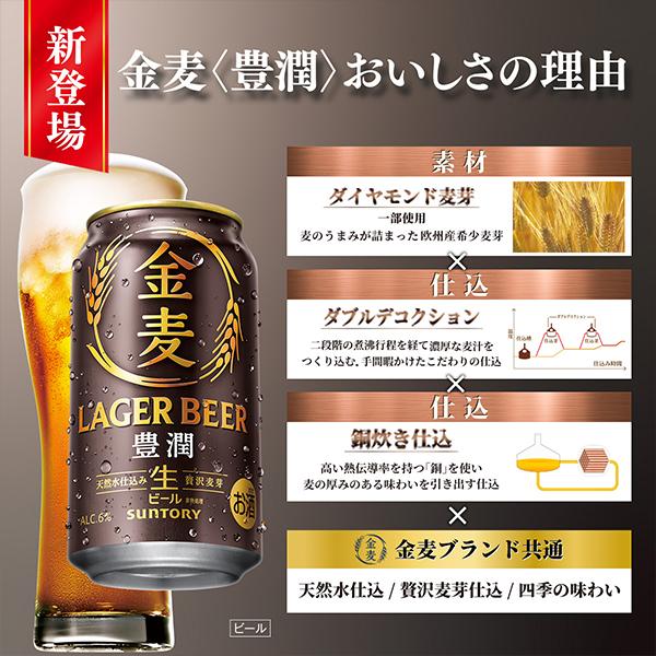 生ビール サントリー 金麦 豊潤 500ml×1ケース/24本(024)『CSH』
