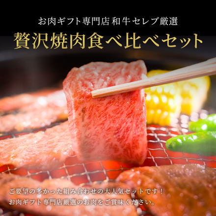 花盛牛タン×2 ＆ 松阪牛 ×2 焼肉折箱セット200g（チリ産 牛タン2種＆松阪牛２種）