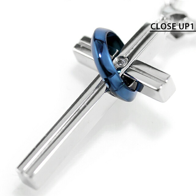 ライオンハート ネックレス メンズ ブランド LION HEART 04N123SMBL シルバー ブルー アクセサリー