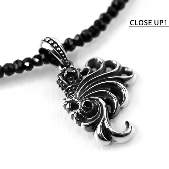 ライオンハート ネックレス メンズ ブランド LION HEART ハウル 動物 04N13HL02 シルバー ブラック アクセサリー