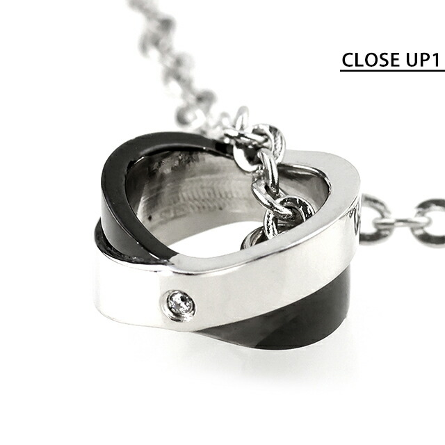 ライオンハート ネックレス メンズ ブランド LION HEART 04N143SM シルバー ブラック アクセサリー