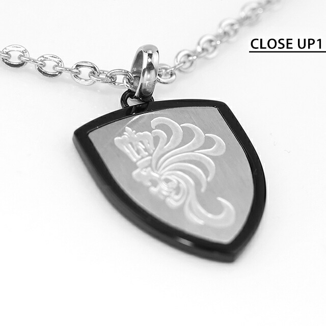 ライオンハート ネックレス メンズ ブランド LION HEART 動物 04N151SM シルバー ブラック アクセサリー