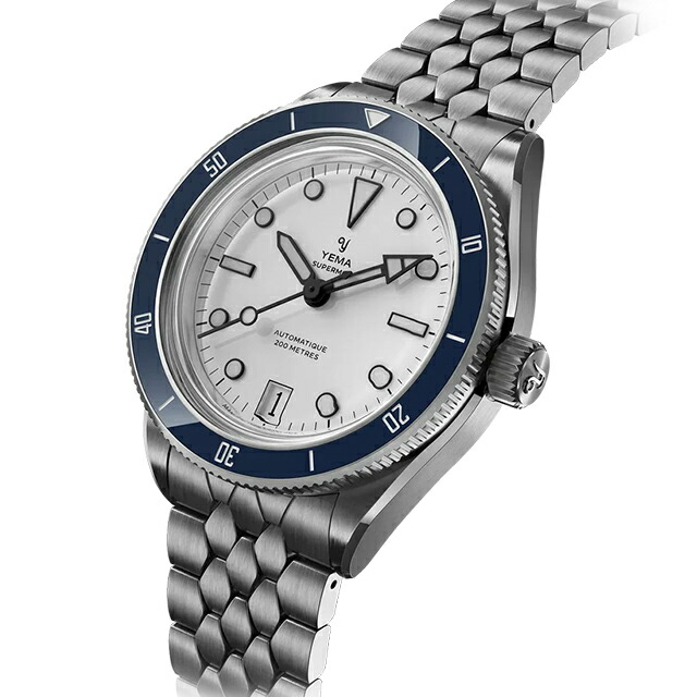 イエマ スーパーマン Dato CMM.10 自動巻き 腕時計 ブランド メンズ YEMA 12.25.11.57.SN.M2 アナログ ホワイト 白 フランス製 おしゃれ 防水 プレゼント 男性 実用的