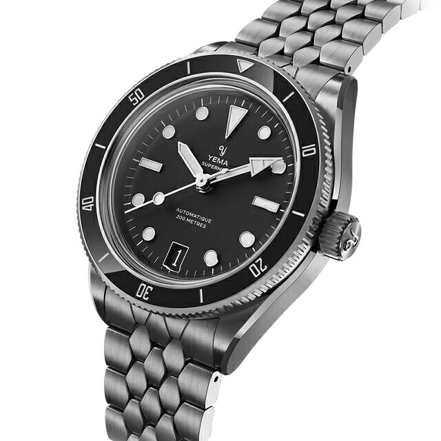 イエマ スーパーマン Dato CMM.10 自動巻き 腕時計 ブランド メンズ YEMA 12.25.11.66.SN.M2 アナログ ブラック 黒 フランス製 おしゃれ 防水 プレゼント 男性 実用的