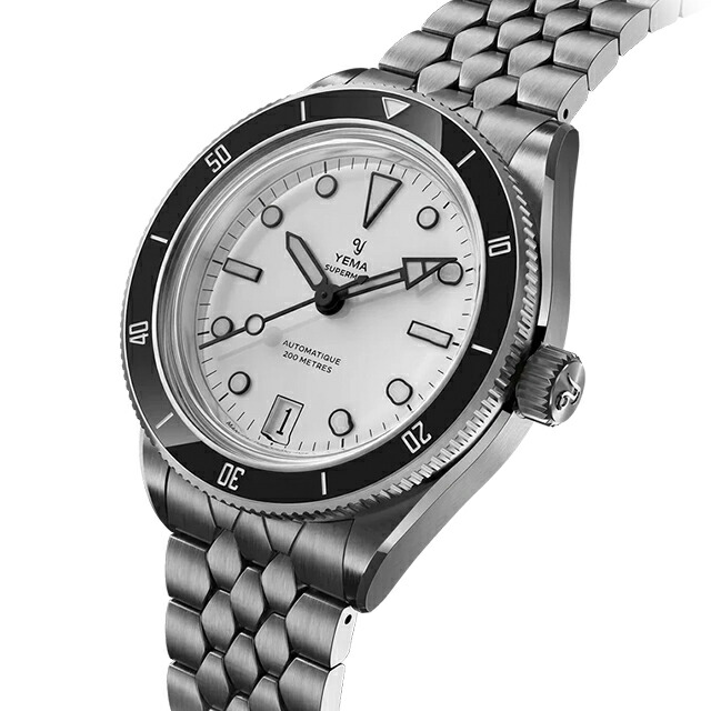 イエマ スーパーマン Dato CMM.10 自動巻き 腕時計 ブランド メンズ YEMA 12.25.11.67.SN.M2 アナログ ホワイト 白 フランス製 おしゃれ 防水 プレゼント 男性 実用的