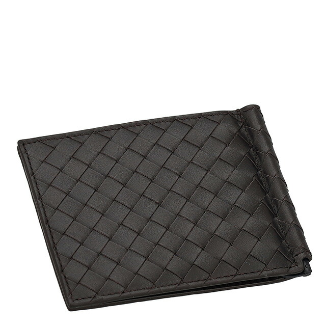 ボッテガ・ヴェネタ 二つ折り財布 メンズ ブランド BOTTEGA VENETA イントレチャート レザー 123180-V47W1 ブラウン ウォレット 高級 おしゃれ プレゼント 実用的