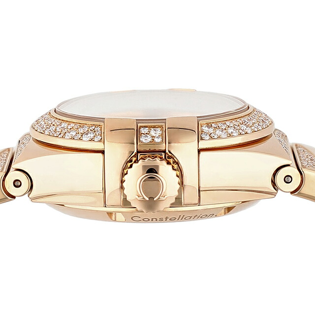 オメガ コンステレーション 27mm 自動巻き 腕時計 レディース ダイヤモンド OMEGA 123.55.27.20.55.003 アナログ ホワイト レッドゴールド 白 スイス製 高級 ブランド おしゃれ 防水 プレゼント 女性 実用的