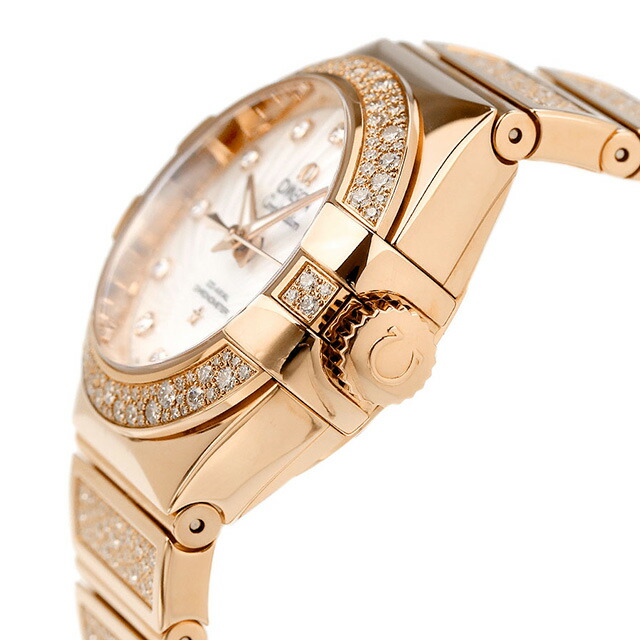 オメガ コンステレーション コーアクシャル クロノメーター 27mm 自動巻き 腕時計 レディース ダイヤモンド OMEGA 123.55.27.20.55.004 アナログ ホワイト レッドゴールド スイス製 高級 ブランド おしゃれ 防水 プレゼント 女性 実用的