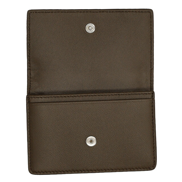 ボッテガ・ヴェネタ 名刺入れ メンズ レディース BOTTEGA VENETA イントレチャート レザー 133945 V3UN1 2017 ブラウン ブランド 高級 おしゃれ プレゼント 実用的