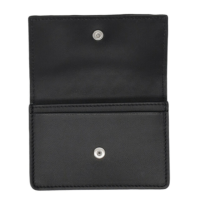 ボッテガ・ヴェネタ 名刺入れ メンズ レディース BOTTEGA VENETA イントレチャート レザー 133945 V3UN1 8803 ブラック ブランド 高級 おしゃれ プレゼント 実用的