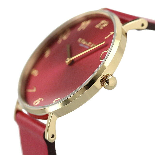 コーチ ペリー 36mm クオーツ レディース 腕時計 14503722 COACH レッド ブランド おしゃれ 防水 軽い 華奢 かわいい プレゼント 女性 実用的