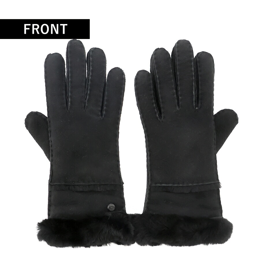 アグ 手袋 レディース ブランド UGG SHEEPSKIN SEAMED GLOVE Sサイズ 17371 Black 小物