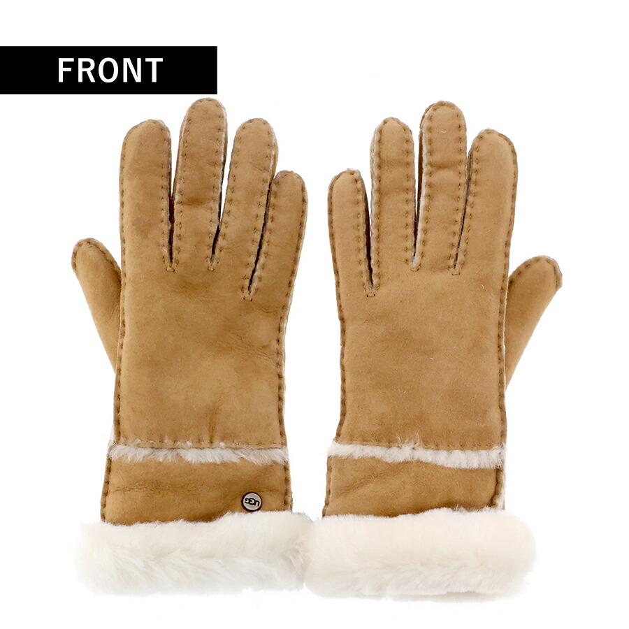 アグ 手袋 レディース ブランド UGG SHEEPSKIN SEAMED GLOVE Mサイズ 17371 Chestnut 小物