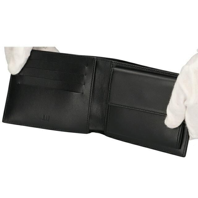 dunhill ダンヒル 財布 革 二つ折り財布メンズ レザー サイドカー 19F2F32AT 薄い スリム カード ビジネス 小銭入れ ブラック 男性 ウォレット ブランド 高級 おしゃれ プレゼント 実用的