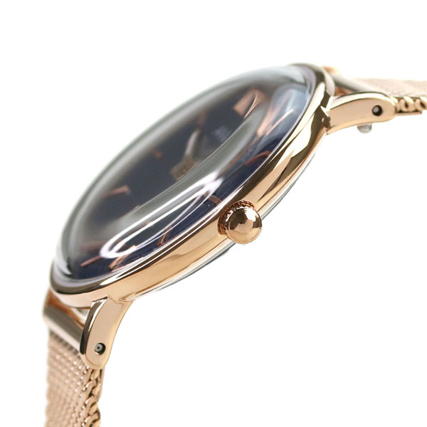 アデクス ADEXE レディース 腕時計 2043A-06-JP20SEP プチ 33mm 時計 ダークブルー ローズゴールド ブランド おしゃれ 防水 かわいい プレゼント 女性 実用的