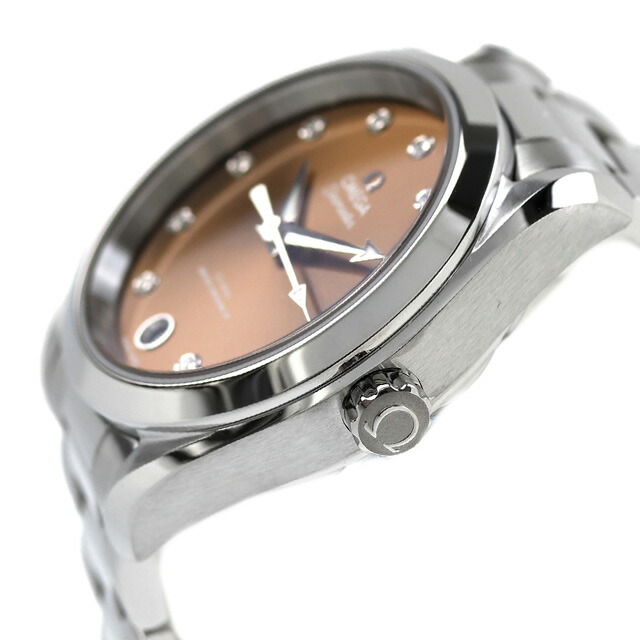 オメガ シーマスター アクアテラ 150M 34mm 自動巻き 腕時計 レディース ダイヤモンド OMEGA 220.10.34.20.63.001 アナログ ブラウン スイス製 高級 ブランド おしゃれ 防水 プレゼント 女性 実用的