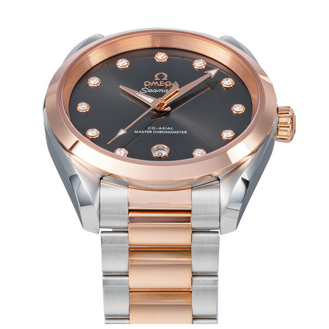 オメガ シーマスター アクアテラ 38mm 自動巻き 腕時計 ブランド レディース OMEGA SEAMASTER 220.20.38.20.56.001 アナログ グレー セドナゴールド スイス製 高級 おしゃれ 防水 プレゼント 女性 実用的