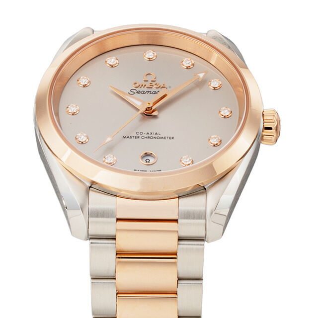 オメガ シーマスター アクアテラ 150M 38mm 自動巻き 腕時計 レディース ダイヤモンド OMEGA 220.20.38.20.56.002 アナログ グレー シルバー ゴールド スイス製 高級 ブランド おしゃれ 防水 プレゼント 女性 実用的
