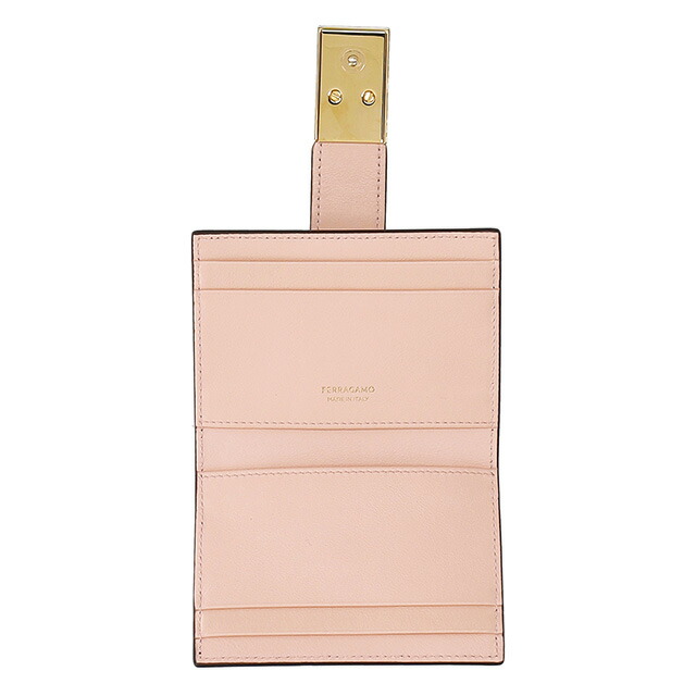 フェラガモ カードケース レディース Ferragamo 220552CALF NE NP 770 880 ブラック ピンク 定期入れ ブランド 高級 おしゃれ プレゼント 実用的