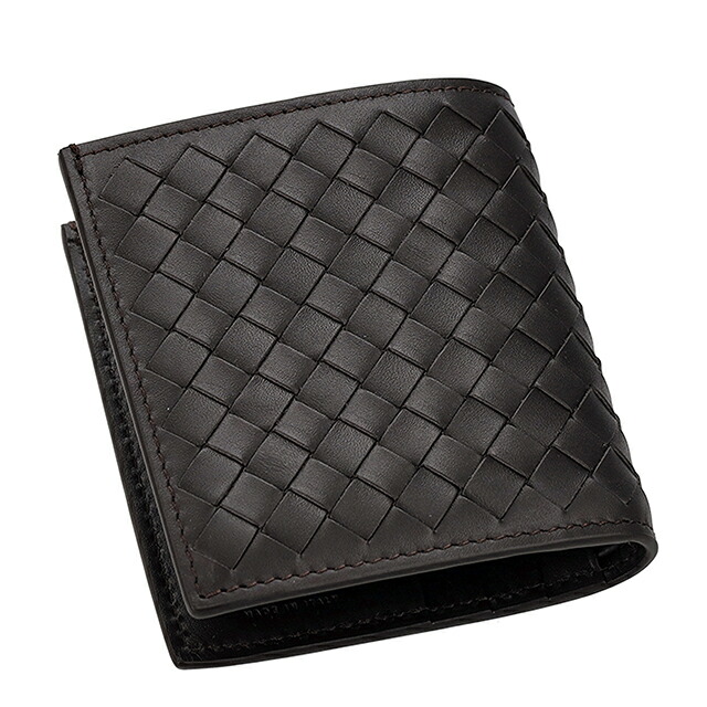 ボッテガ・ヴェネタ 二つ折り財布 二折財布 メンズ ブランド BOTTEGA VENETA 222338-V47W1 2006 ダークブラウン ウォレット 高級 おしゃれ プレゼント 実用的