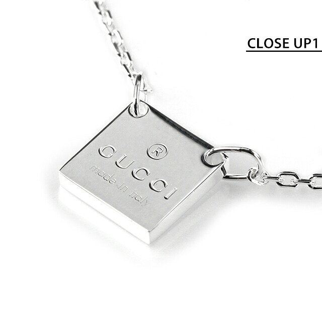 グッチ ネックレス ペンダント メンズ レディース GUCCI トレードマーク スターリングシルバー プレート 223514 J8400 8106 シルバー アクセサリー ジュエリー ブランド 高級 おしゃれ プレゼント 実用的 ペア