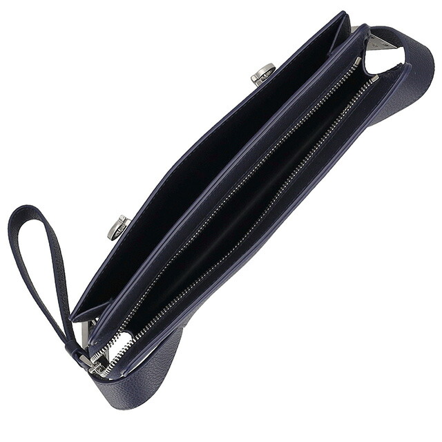 フェラガモ クラッチバッグ メンズ レディース Ferragamo 241251CALF MIDNI 776 755 MIDNIGHT ネイビー ビジネス 軽量 小さめ ミニバッグ ブランド 高級 おしゃれ プレゼント 男性 実用的 かっこいい