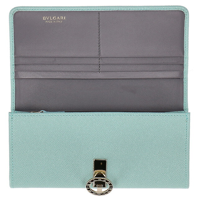 ブルガリ 長財布 レディース BVLGARI レザー 287301 GLATU ターコイズ ウォレット ブランド 高級 おしゃれ プレゼント 実用的