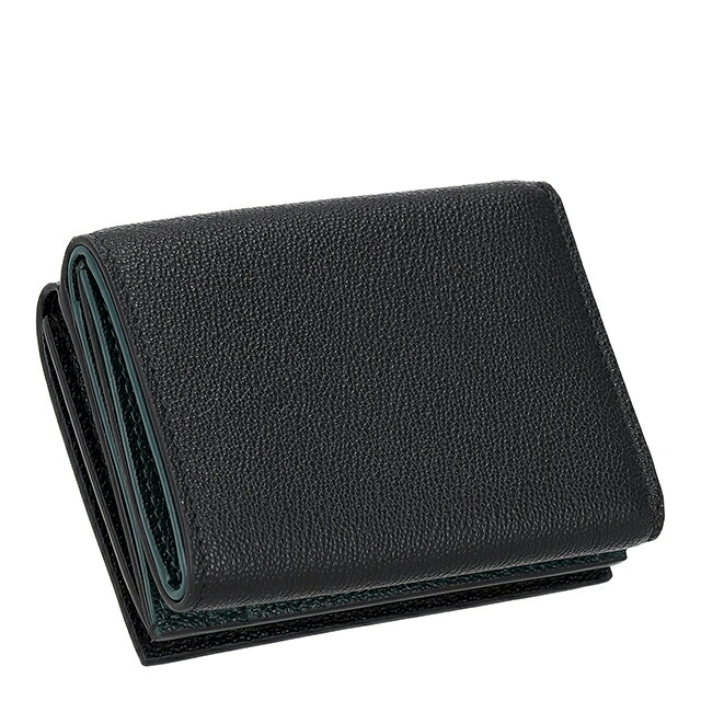 ブルガリ 三つ折り財布 三折財布 レディース ブランド BVLGARI 291681 BLK ブラック/グリーン
