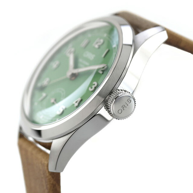 オリス ビッククラウン ポインターデイト 40mm 自動巻き 腕時計 ブランド メンズ ORIS 01 403 7799 4067-07 6 20 09FC アナログ グリーン スイス製 高級 おしゃれ 防水 プレゼント 男性 実用的