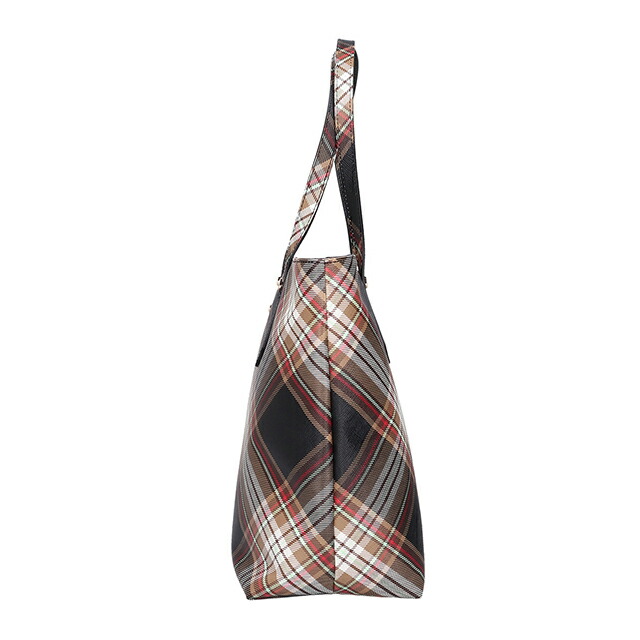 ヴィヴィアン ウエストウッド トートバッグ レディース ブランド Vivienne Westwood ダービー ロゴ 4205007DW D101 TARTAN BROWN BLACK バッグ ビビアン 軽量 手提げ 高級 おしゃれ プレゼント 女性 実用的 かわいい