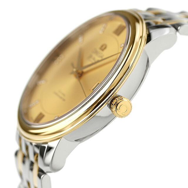 オメガ デビル 37mm 自動巻き K18 腕時計 メンズ ダイヤモンド OMEGA 424.20.37.20.58.001 アナログ ゴールド スイス製 高級 ブランド おしゃれ 防水 プレゼント 男性 実用的