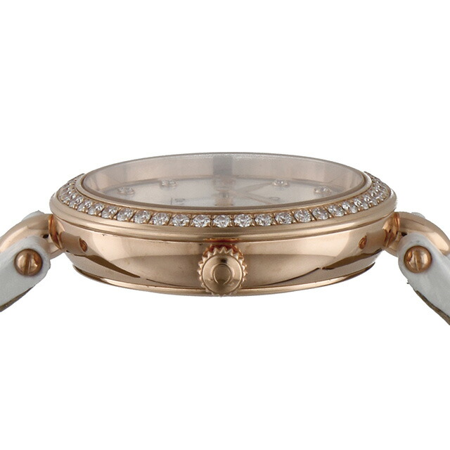 オメガ デ・ヴィル プレステージ デュードロップ 27mm クォーツ 電池式 腕時計 レディース ダイヤモンド OMEGA 424.58.27.60.55.002 アナログ ホワイトシェル ホワイト 白 スイス製 高級 ブランド おしゃれ 防水 軽い 華奢 プレゼント 女性 実用的