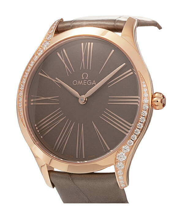オメガ デ・ヴィル トレゾア 36mm クオーツ 腕時計 レディース ダイヤモンド OMEGA 428.58.36.60.13.001 アナログ ブラウン スイス製 高級 ブランド おしゃれ 防水 軽い 華奢 プレゼント 女性 実用的
