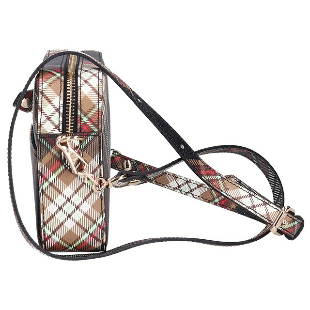 ヴィヴィアン ウエストウッド ショルダーバッグ レディース ブランド Vivienne Westwood ダービー クロスボディ 4304006YU D101 TARTAN BROWN BLACK バッグ ビビアン 斜めがけ 高級 おしゃれ プレゼント 女性 実用的 かわいい