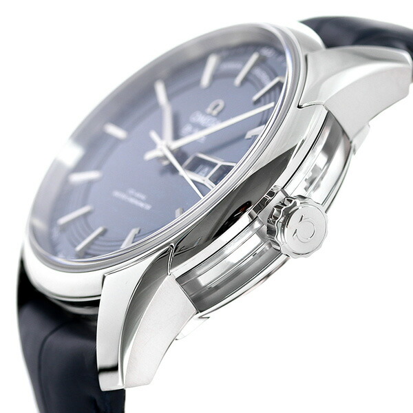 オメガ デビル アワービジョン コーアクシャル マスタークロノメーター アニュアルカレンダー 41mm 自動巻き 腕時計 433.33.41.22.03.001 OMEGA ブルー 高級 ブランド おしゃれ 防水 プレゼント 男性 実用的