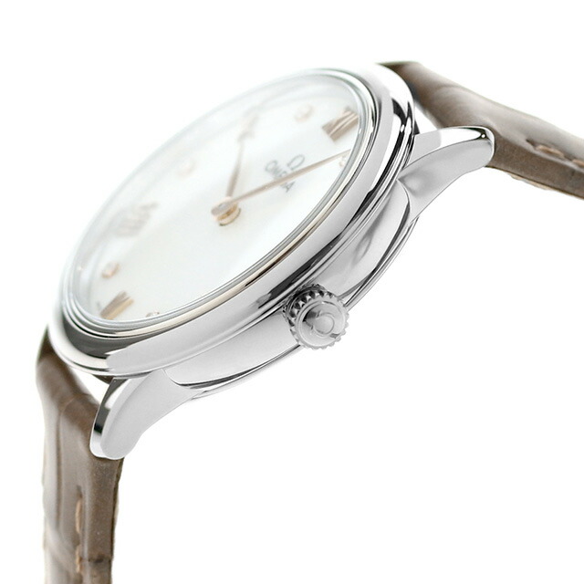 オメガ デビル プレステージ 27.5mm クォーツ 電池式 腕時計 レディース ダイヤモンド OMEGA 434.13.28.60.55.001 アナログ ホワイトシェル トープ スイス製 高級 ブランド おしゃれ 防水 軽い 華奢 プレゼント 女性 実用的