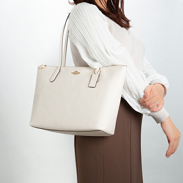 コーチ トートバッグ レディース ブランド COACH レザー INDONESIA 4454 IMCHK ホワイト 軽量 手提げ 高級 おしゃれ プレゼント 女性 実用的 かわいい