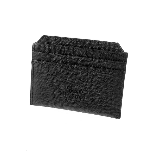 ヴィヴィアン ウエストウッド カードケース コンパクト メンズ レディース ブランド Vivienne Westwood SAFFIANO ロゴ 51110022 L001N N402 BLACK ビビアン 定期入れ 高級 おしゃれ プレゼント 実用的